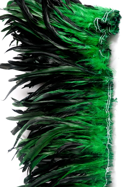 Guirlande Coq  fouet - 20-30 cm - vert-noir